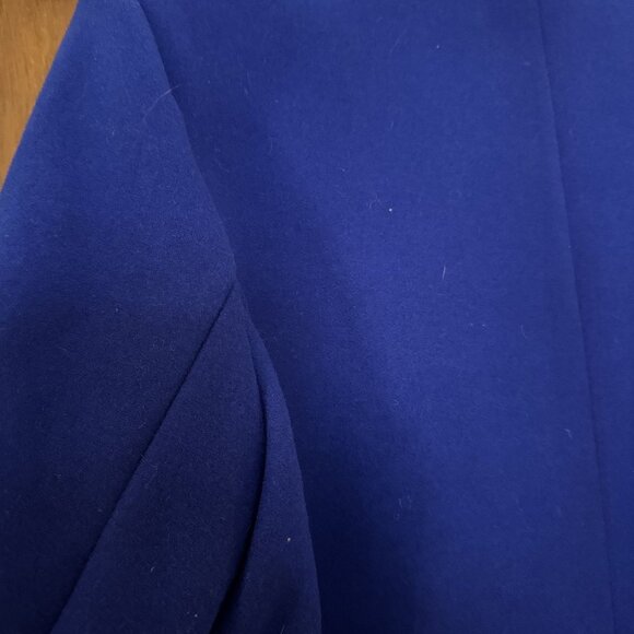Sam Edelman Womens Royal Blue Wool Blend Button-Up Coat Medium - Picture 5 of 5
